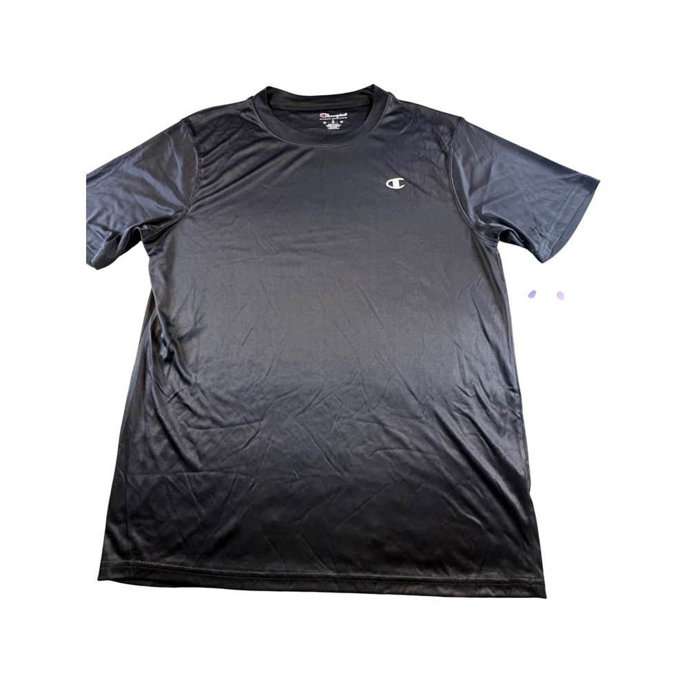 Champion Mens Performance T-Shirt Black Short Sleeve Athletic Gym Top Large